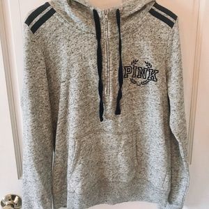 Pink Victoria's Secret 3/4 Zip Sweatshirt